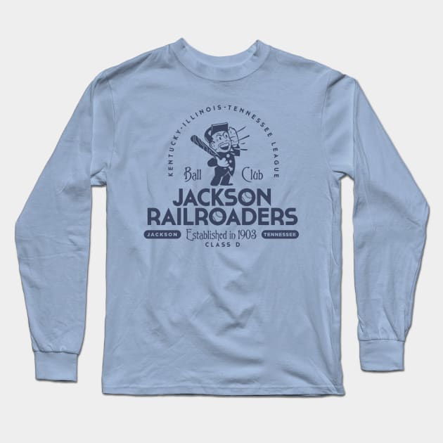 Jackson Railroaders Long Sleeve T-Shirt by MindsparkCreative